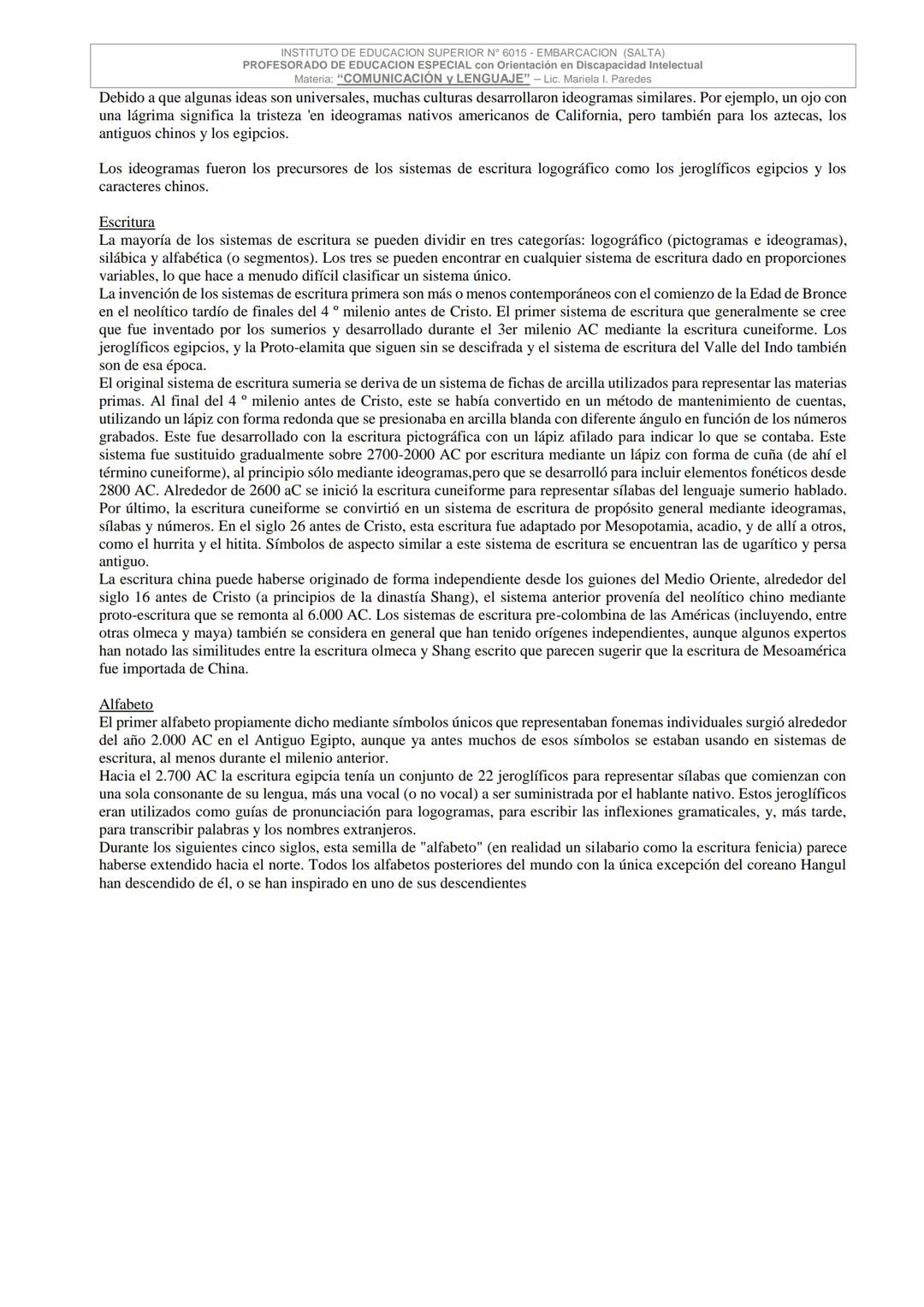 MINISTERIO DE EDUCACIÓN, CIENCIA, CULTURA Y TECNOLOGIA DE SALTA
DIRECCION GRAL. DE EDUCACIÓN SUPERIOR
INSTITUTO SUPERIOR DE FORMACION DOCEN