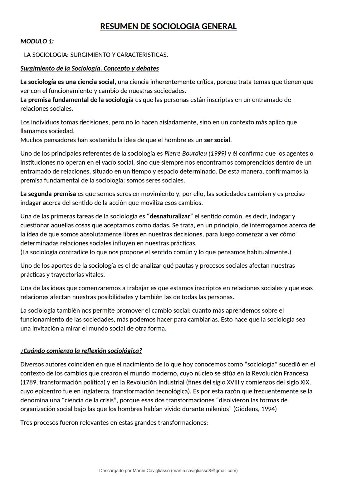 --- OCR Start ---
studocu
Resumen DE Sociologia General. Primer Parcial (M1 - M2)
Sociología General (Universidad Siglo 21)
Escanea para abr