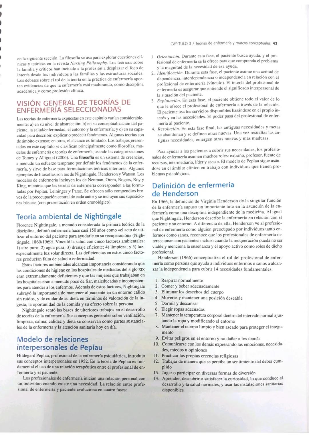 # Teorías
de enfermería
y marcos
conceptuales
OBJETIVOS DEL APRENDIZAJE
Al acabar el capítulo, usted será capaz de:
1. Diferenciar los térm