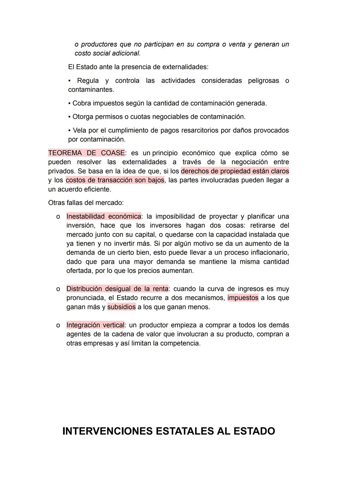 Sesión 4:
# Fallas del mercado
Cuando en el mercado se encuentran vigentes las condiciones de
competencia perfecta (atomización, homogenei