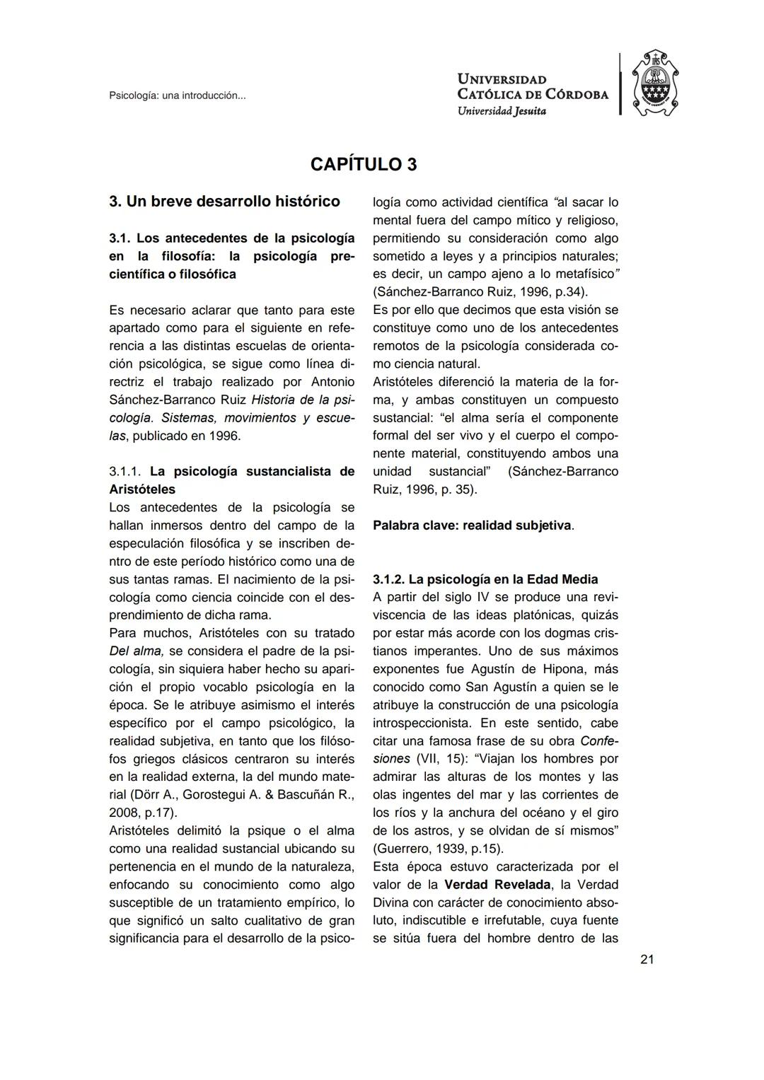 UNIVERSIDAD
CATÓLICA DE CÓRDOBA
Universidad Jesuita
Psicología
Una introducción a las
nociones fundamentales
Fabián Jordán
EDUCC
EDITOR