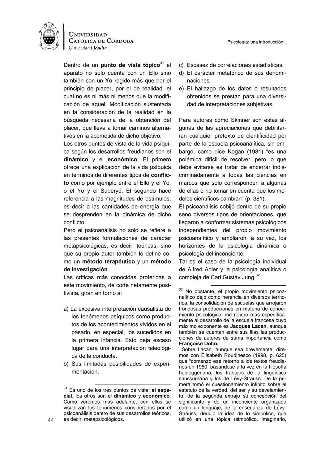 UNIVERSIDAD
CATÓLICA DE CÓRDOBA
Universidad Jesuita
Psicología
Una introducción a las
nociones fundamentales
Fabián Jordán
EDUCC
EDITOR