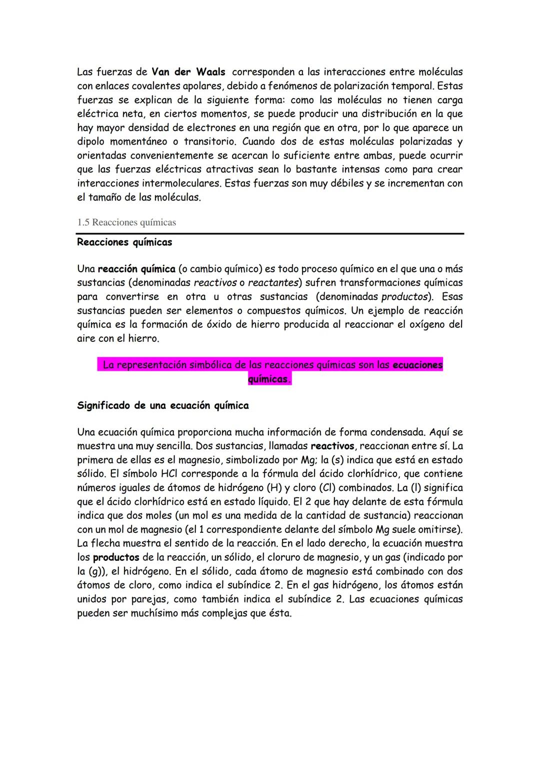 # 1.1 Química
## Introducción
La química es el estudio de la composición, estructura, propiedades y reacciones
(cambios) de la materia.
L