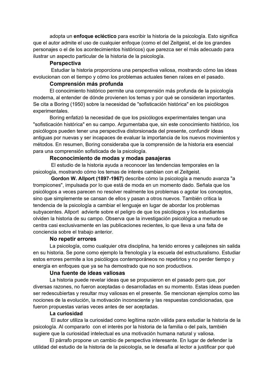 Capítulo 1
Introducción a la historia de la psicología
(Resumen)
Dónde empezar
Psicología significa, literalmente, el estudio de la psique o