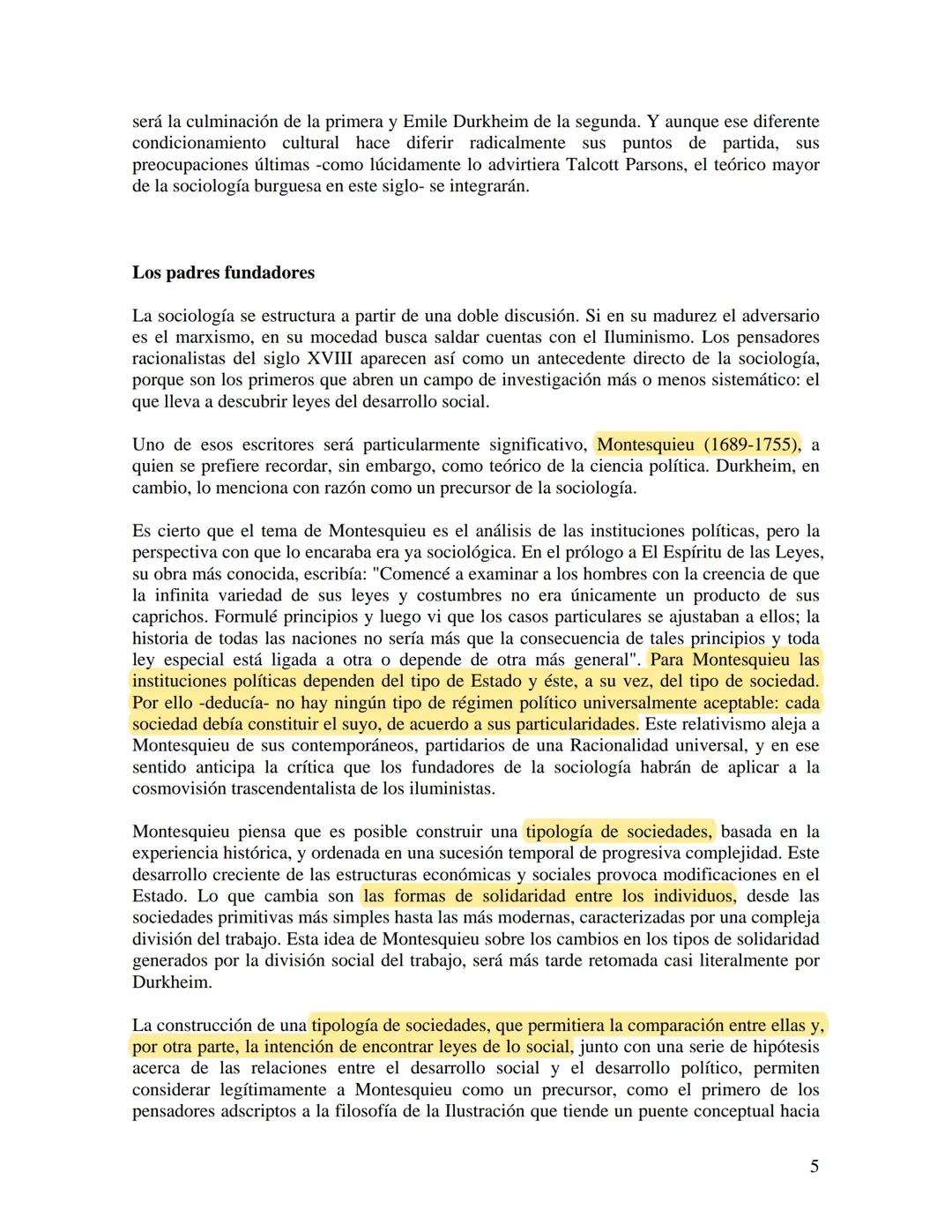 --- OCR Start ---
Juan Carlos Portantiero, "La Sociología Clásica: Durkheim y Weber -
Estudio Preliminar"
El orígen de la Sociología. Los Pa