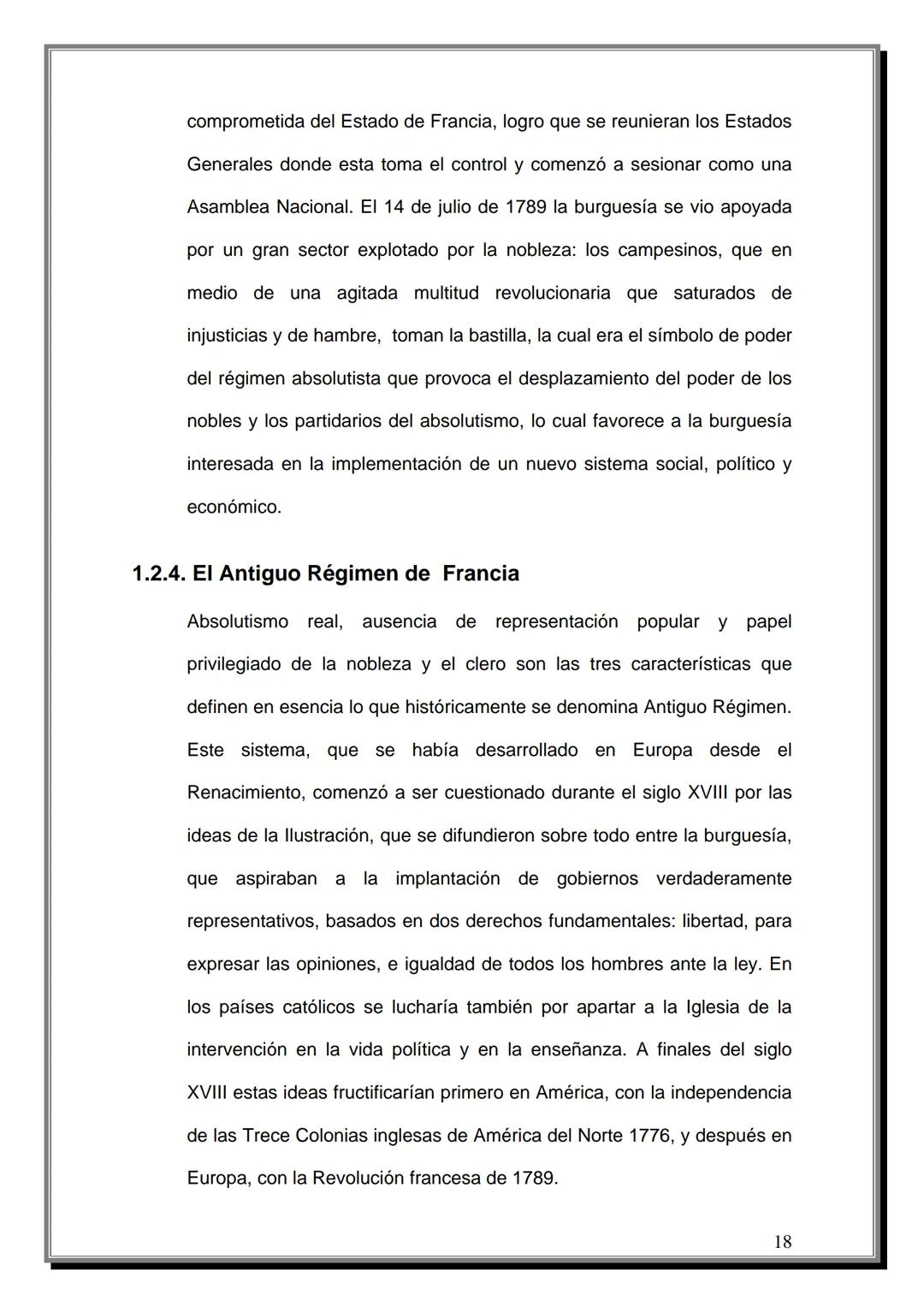 # INDICE
Tema | Página
---|---
Introducción | 4
CAPITULO UNO
Reseña Histórica de la Revolución Francesa
1.1 Antecedentes | 07
1.2 Causas d