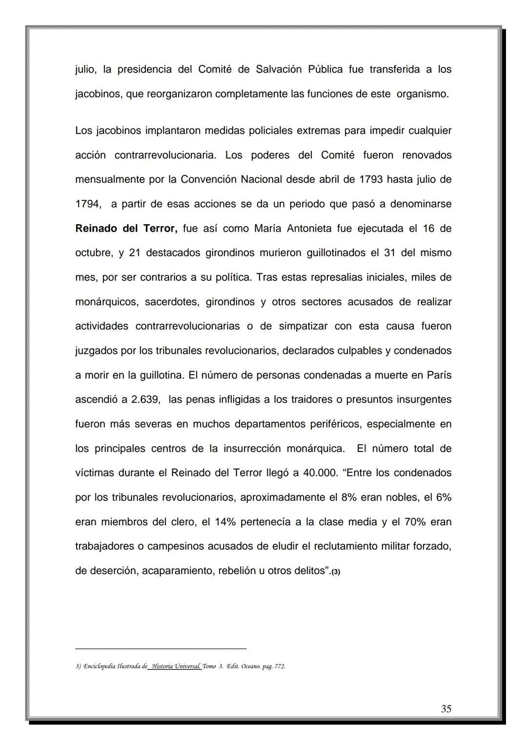 # INDICE
Tema | Página
---|---
Introducción | 4
CAPITULO UNO
Reseña Histórica de la Revolución Francesa
1.1 Antecedentes | 07
1.2 Causas d