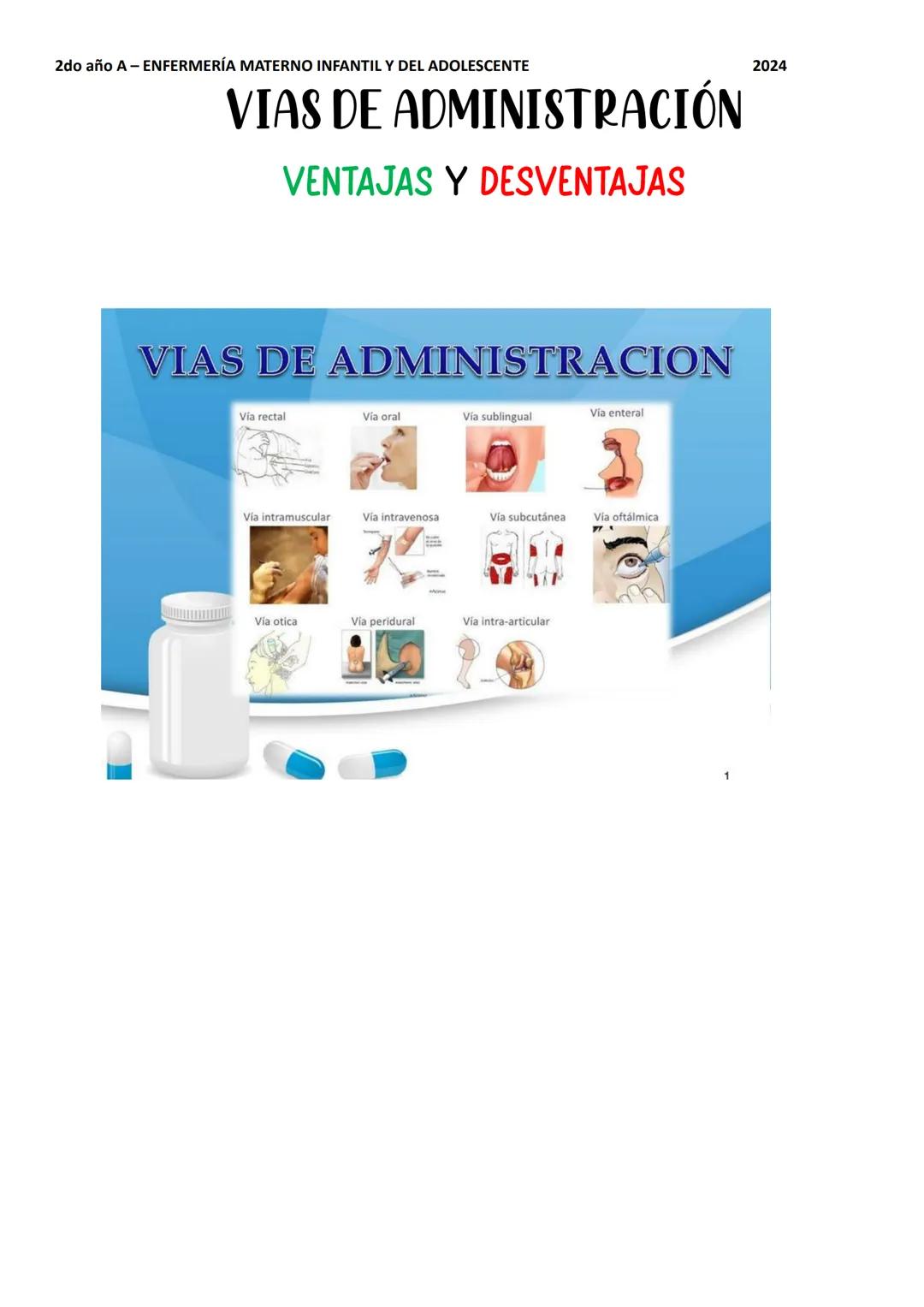 Vías de administración