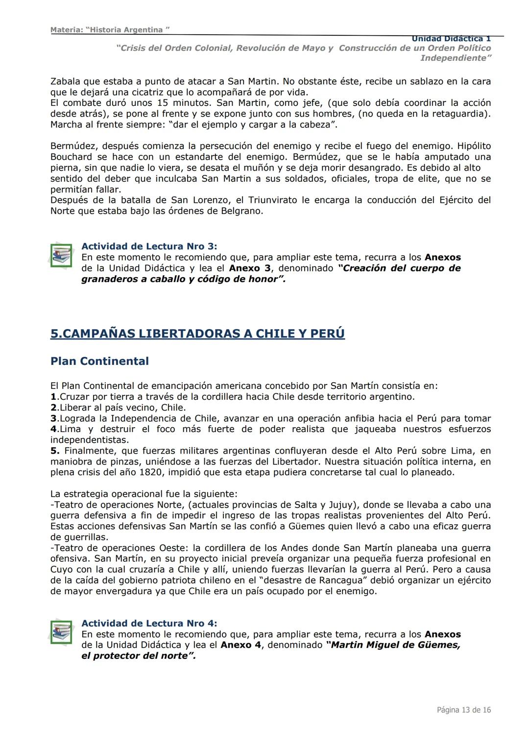 # Curso de Apoyo para el Ingreso a los
Institutos de Formación del Ejército
Argentino
# Materia:
"Historia Argentina"
# Unidad Didáctica 1