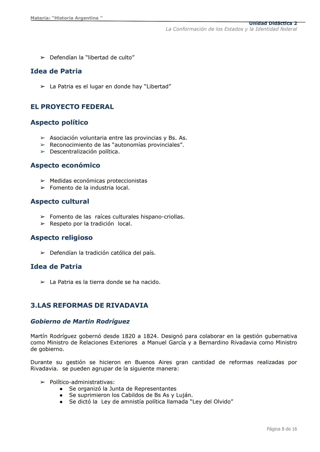 # Curso de Apoyo para el Ingreso a los
Institutos de Formación del Ejército
Argentino
# Materia:
"Historia Argentina"
# Unidad Didáctica 1