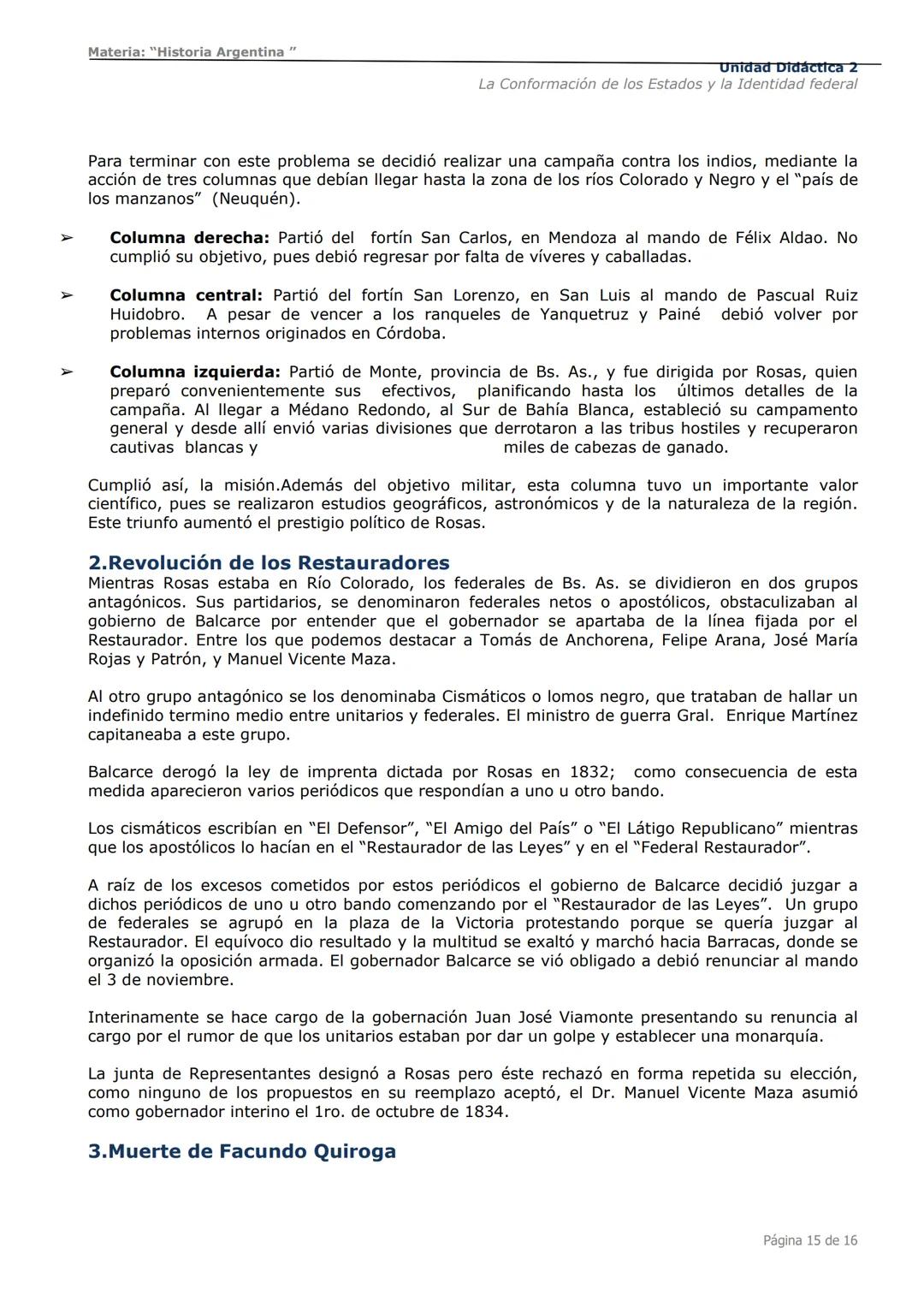 # Curso de Apoyo para el Ingreso a los
Institutos de Formación del Ejército
Argentino
# Materia:
"Historia Argentina"
# Unidad Didáctica 1