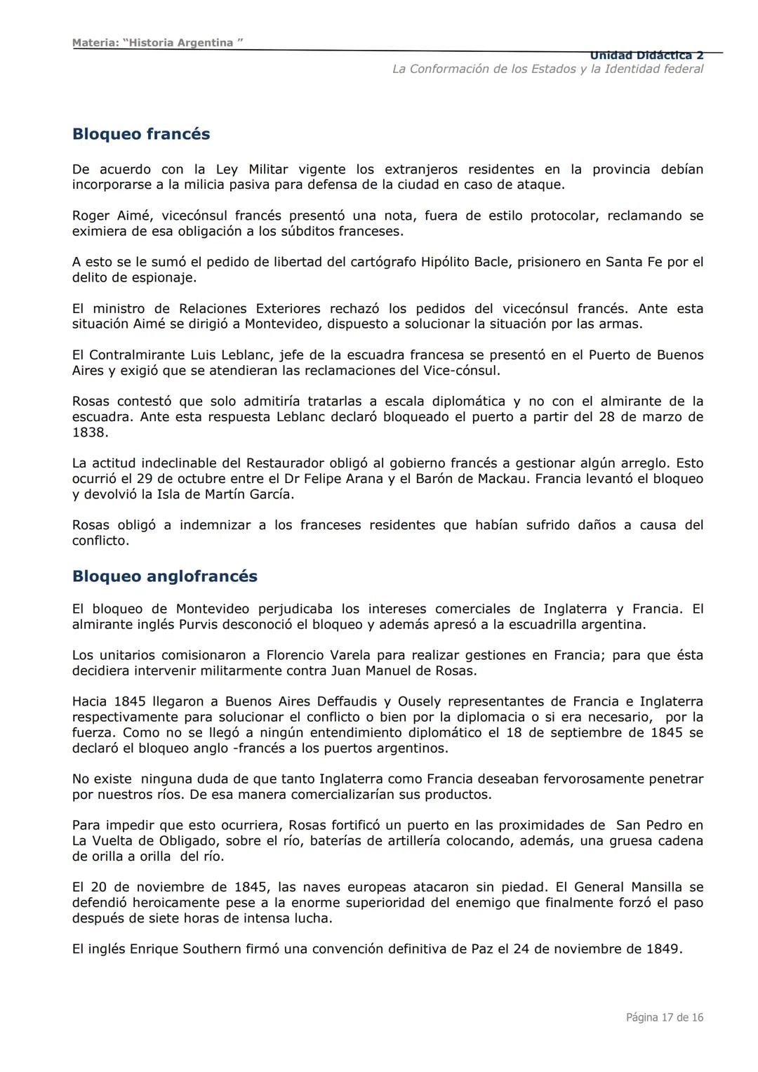 # Curso de Apoyo para el Ingreso a los
Institutos de Formación del Ejército
Argentino
# Materia:
"Historia Argentina"
# Unidad Didáctica 1
