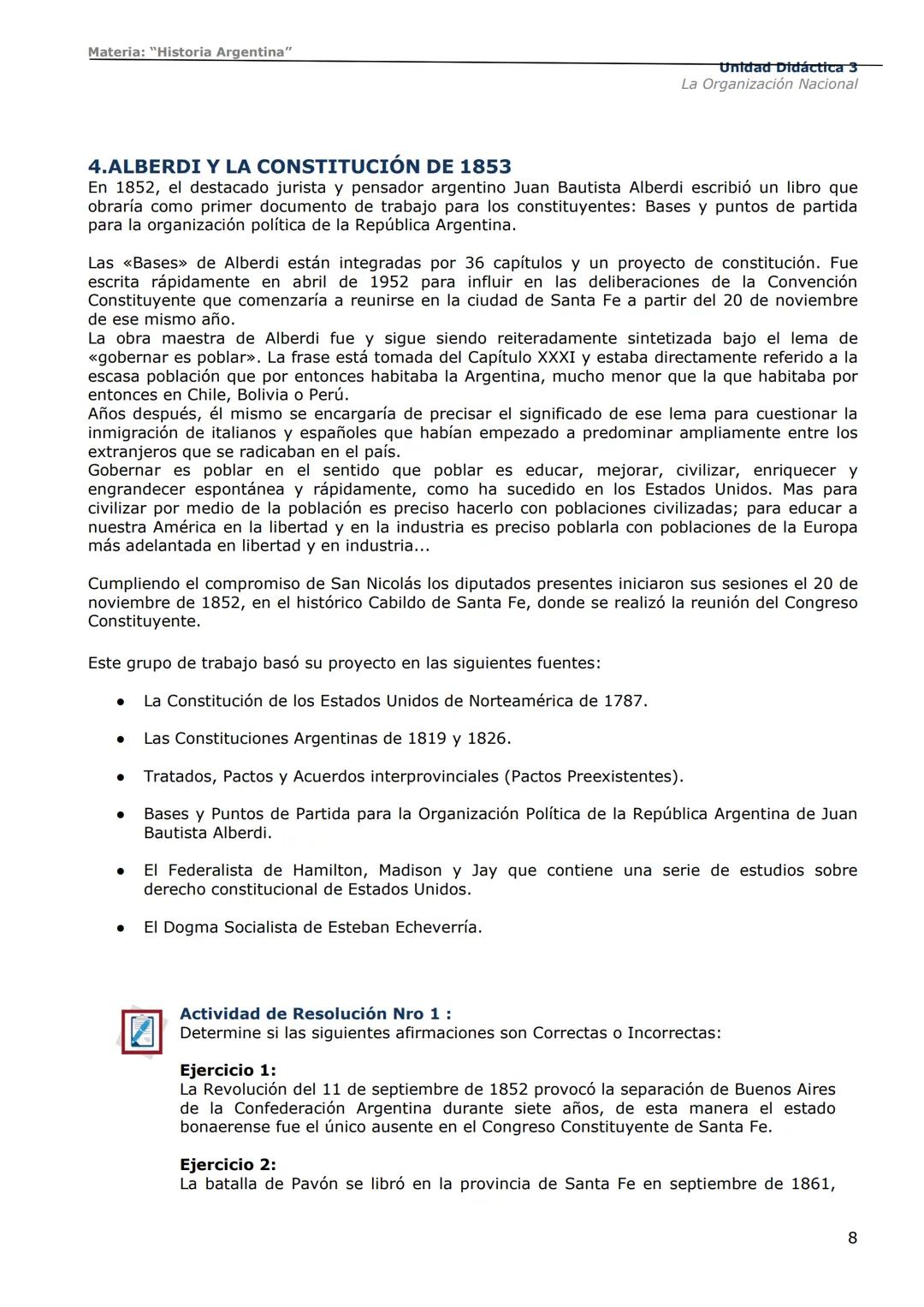 # Curso de Apoyo para el Ingreso a los
Institutos de Formación del Ejército
Argentino
# Materia:
"Historia Argentina"
# Unidad Didáctica 1