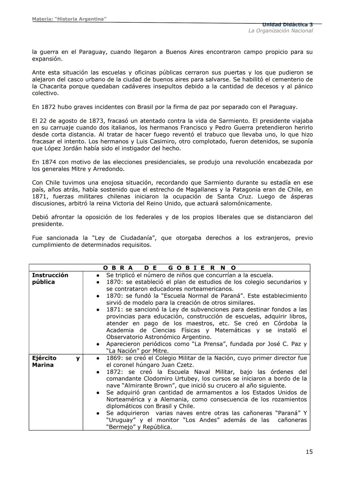 # Curso de Apoyo para el Ingreso a los
Institutos de Formación del Ejército
Argentino
# Materia:
"Historia Argentina"
# Unidad Didáctica 1