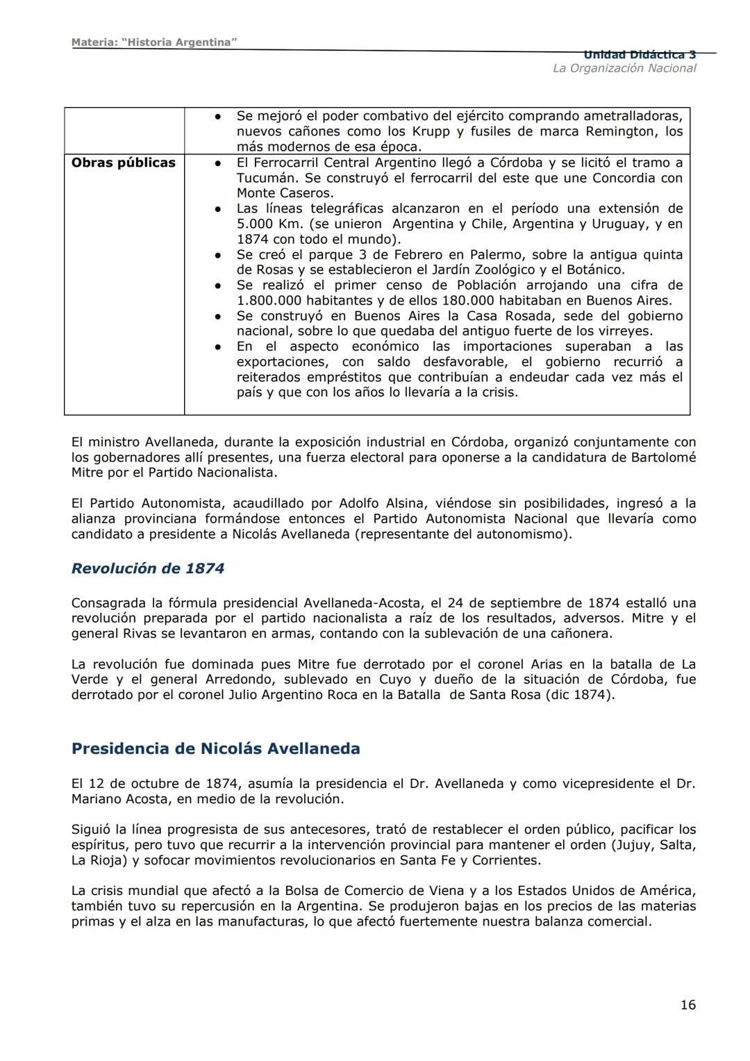# Curso de Apoyo para el Ingreso a los
Institutos de Formación del Ejército
Argentino
# Materia:
"Historia Argentina"
# Unidad Didáctica 1