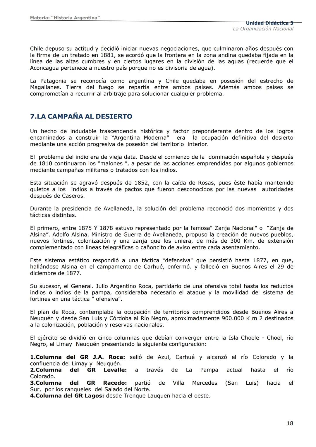 # Curso de Apoyo para el Ingreso a los
Institutos de Formación del Ejército
Argentino
# Materia:
"Historia Argentina"
# Unidad Didáctica 1