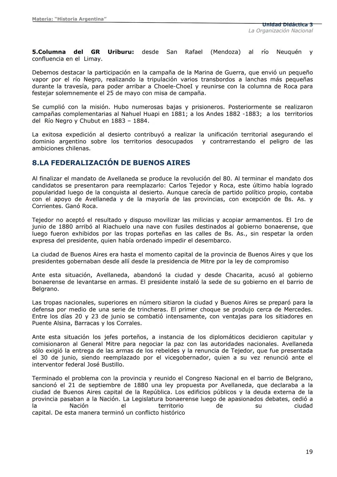 # Curso de Apoyo para el Ingreso a los
Institutos de Formación del Ejército
Argentino
# Materia:
"Historia Argentina"
# Unidad Didáctica 1