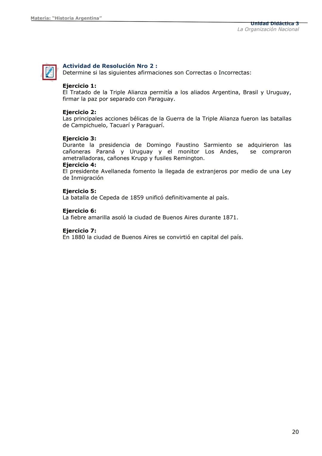 # Curso de Apoyo para el Ingreso a los
Institutos de Formación del Ejército
Argentino
# Materia:
"Historia Argentina"
# Unidad Didáctica 1