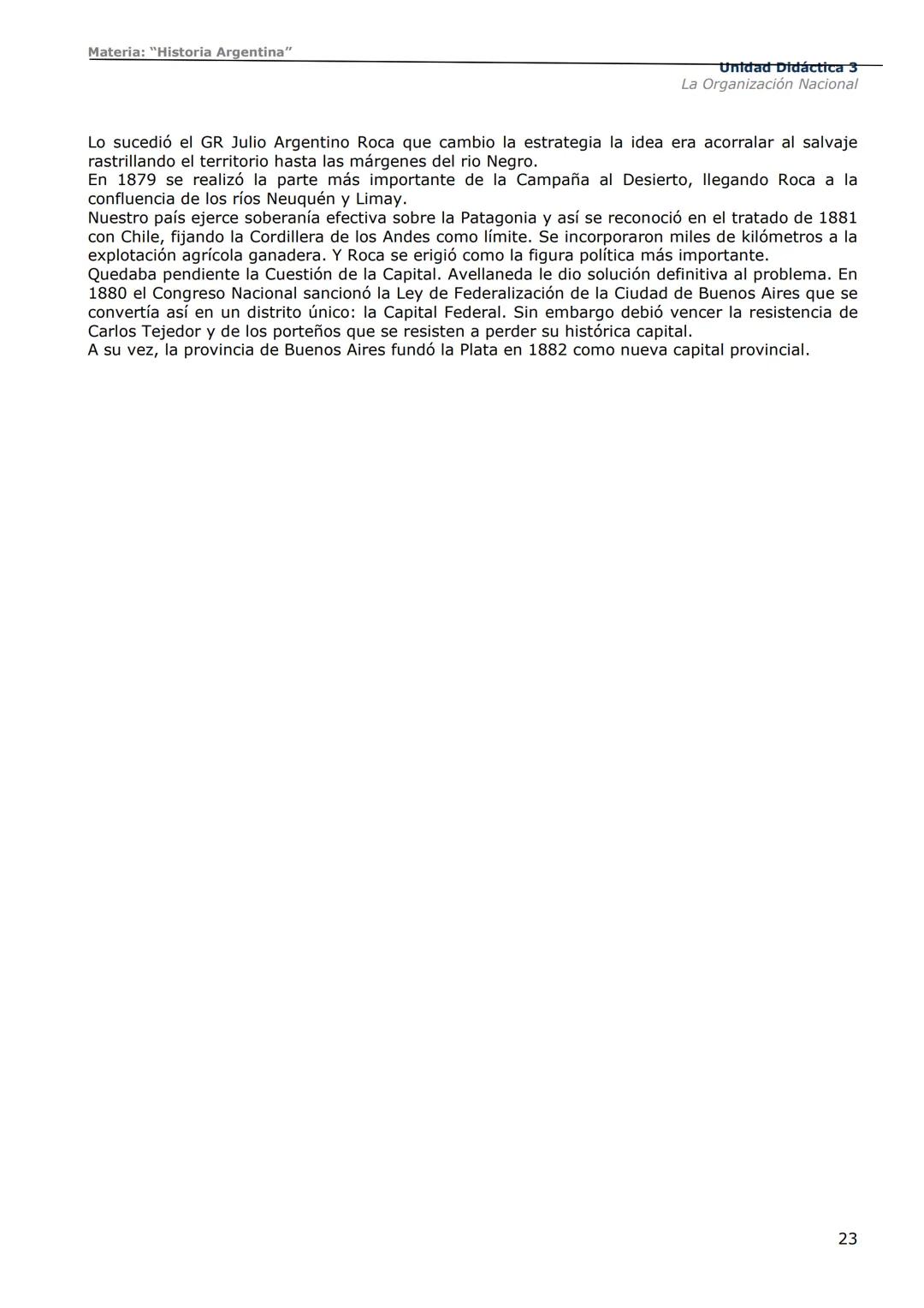 # Curso de Apoyo para el Ingreso a los
Institutos de Formación del Ejército
Argentino
# Materia:
"Historia Argentina"
# Unidad Didáctica 1