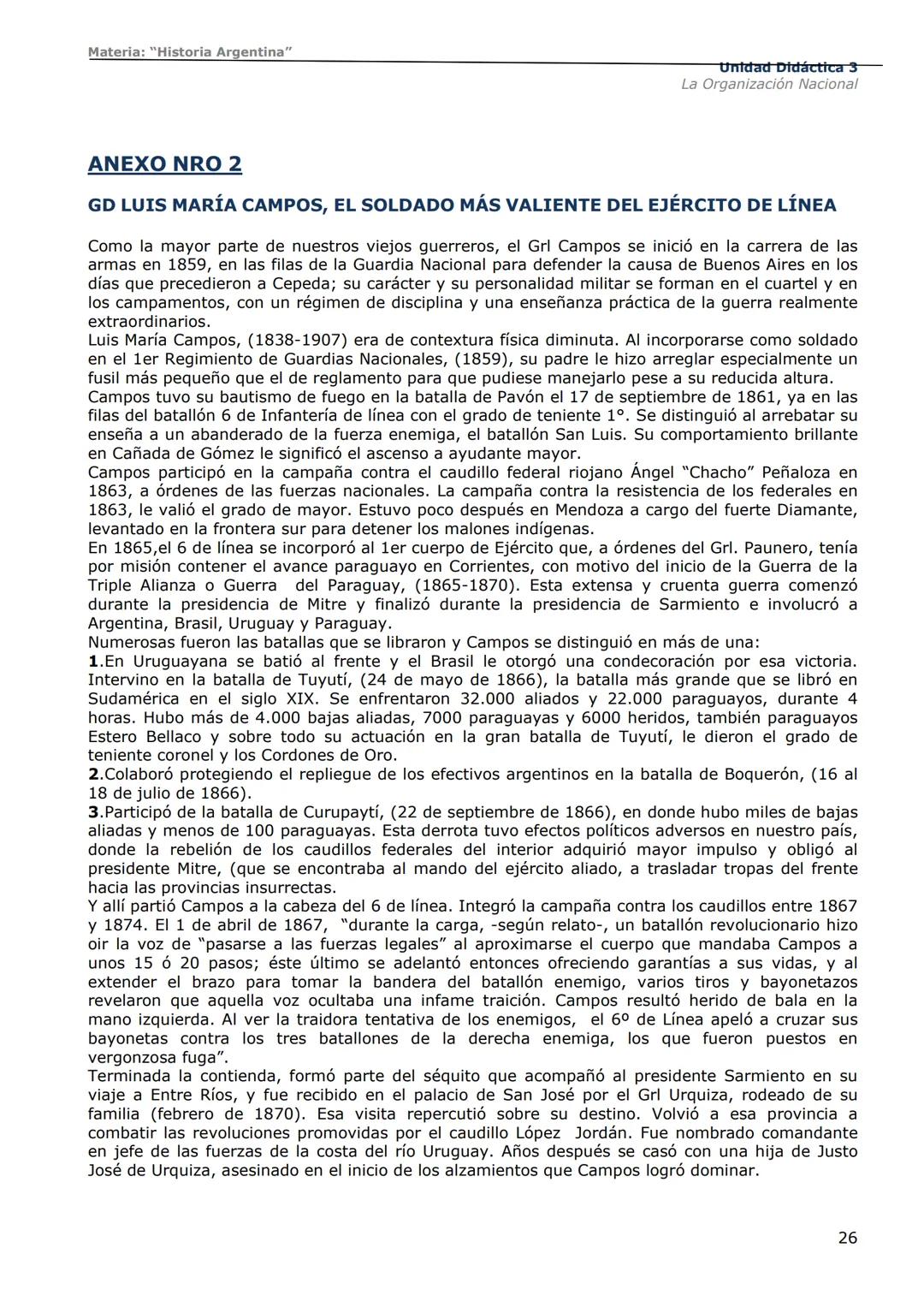 # Curso de Apoyo para el Ingreso a los
Institutos de Formación del Ejército
Argentino
# Materia:
"Historia Argentina"
# Unidad Didáctica 1
