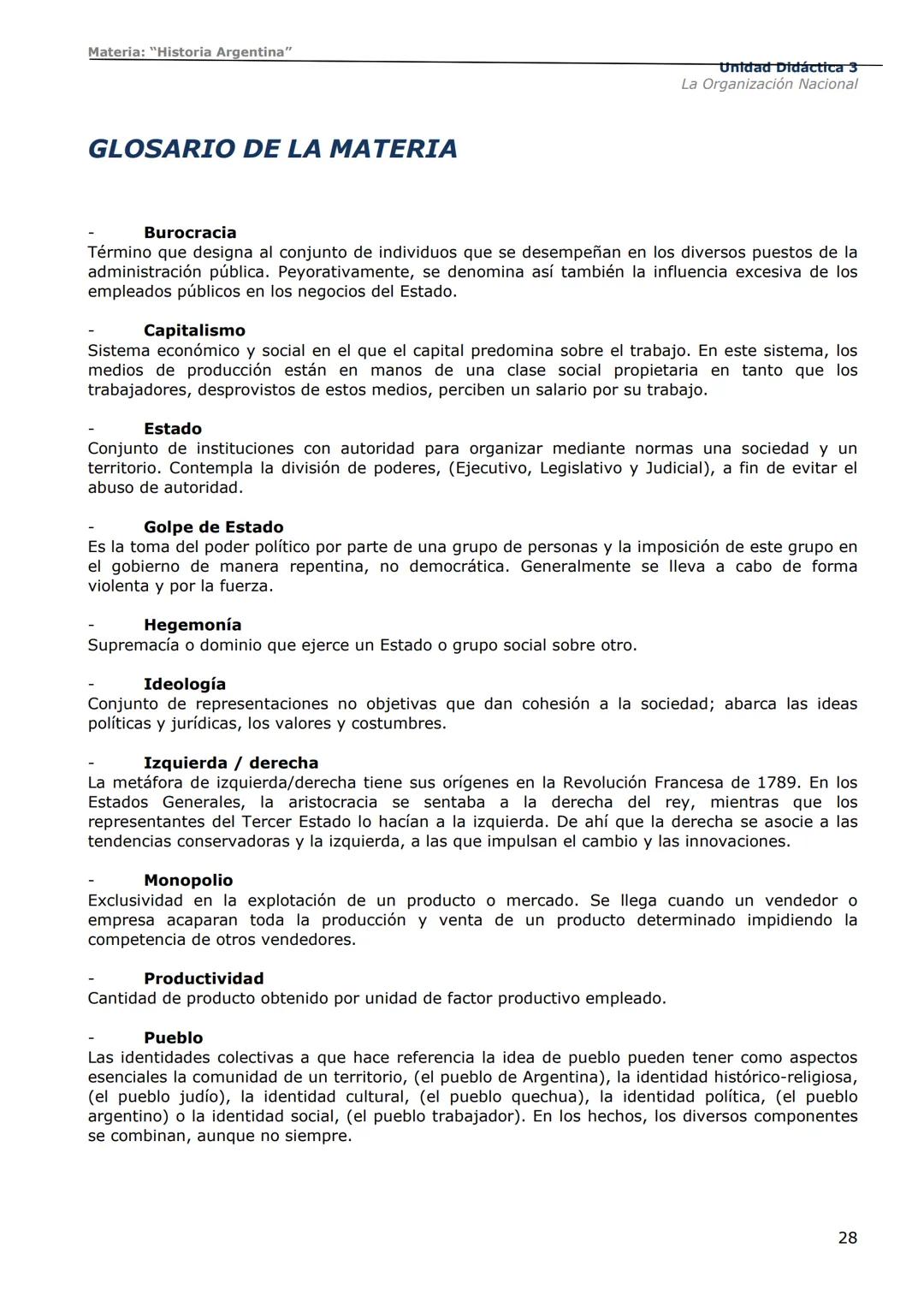 # Curso de Apoyo para el Ingreso a los
Institutos de Formación del Ejército
Argentino
# Materia:
"Historia Argentina"
# Unidad Didáctica 1