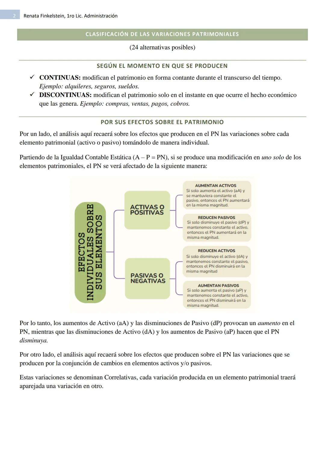 --- OCR Start ---
Renata Finkelstein, 1ro Lic. Administración
Variaciones patrimoniales
¿A QUE LLAMAMOS VARIACIONES PATRIMONIALES?
Las varia