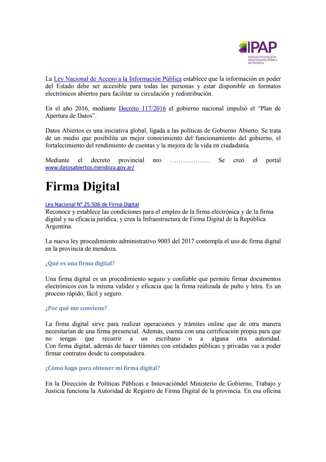 # IPAP
Instituto Provincial de
dministración Pública
de Mendoza
# TIC: Tecnologías de la información y la
comunicación
Las Tecnologías de