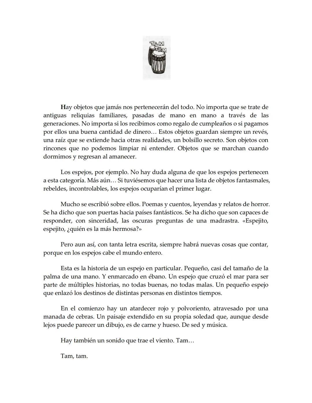 sm
PREMIO EL BARCO DE VAPOR
ILUSTRACIÓN MARIANA CHIESA
EL BARCO DE VAPOR
El espejo
africano
Liliana Bodoc Esta es la historia de un espejo q