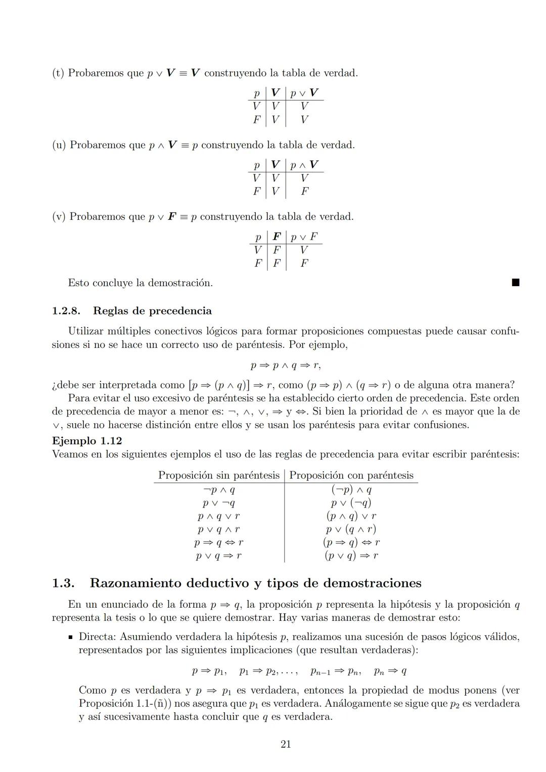 # ÁLGEBRA I
24 de febrero de 2025
1 Índice
1. LÓGICA Y CONJUNTOS
1.1. Proposiciones
1.2. Conectivos lógicos
1.2.1. Negación.
1.2.2. Conju