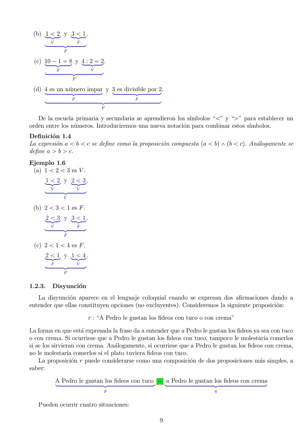 # ÁLGEBRA I
24 de febrero de 2025
1 Índice
1. LÓGICA Y CONJUNTOS
1.1. Proposiciones
1.2. Conectivos lógicos
1.2.1. Negación.
1.2.2. Conju