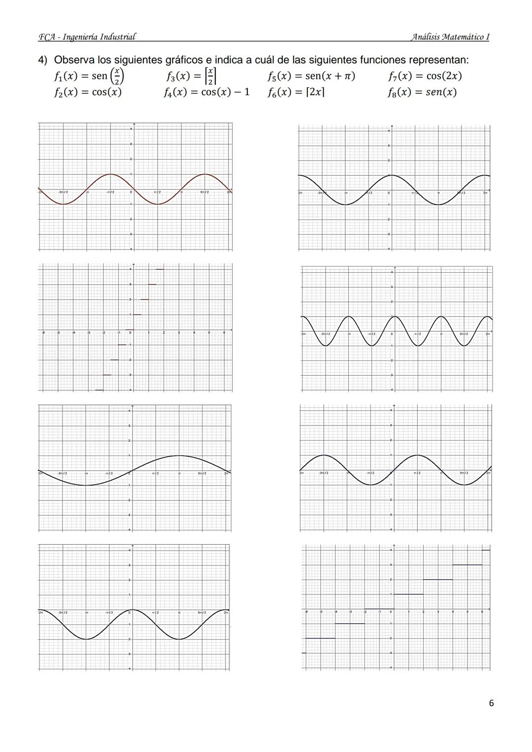 U
UNIVERSIDAD NACIONAL
DEL NORDESTE
Facultad de Ciencias Agraria.
GUÍA DE TRABAJOS PRÁCTICOS
ANÁLISIS MATEMÁTICO I
Ingeniería Industrial
