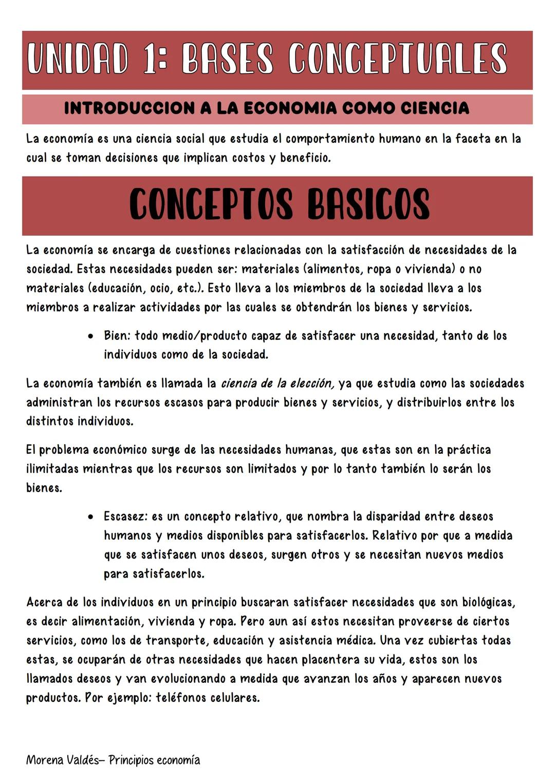UNIDAD 1: BASES CONCEPTUALES
INTRODUCCION A LA ECONOMIA COMO CIENCIA
La economía es una ciencia social que estudia el comportamiento humano
