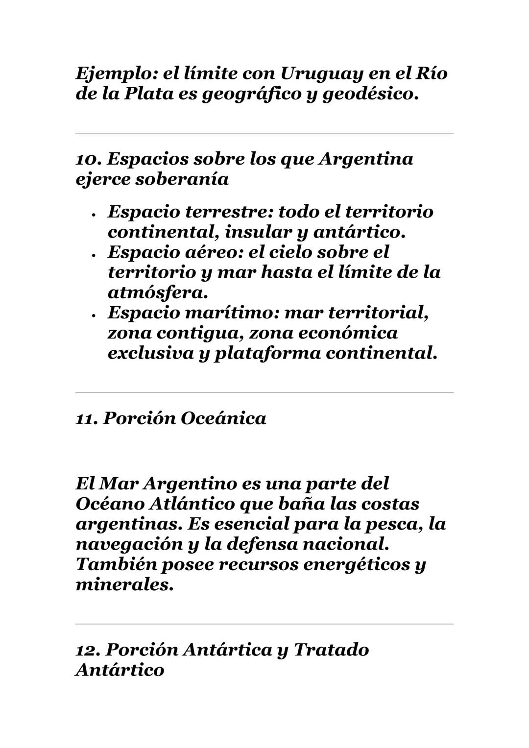 Resumen de Geografía y Organización
Territorial de la República Argentina
1. Presentación de la República
Argentina
La República Argentina