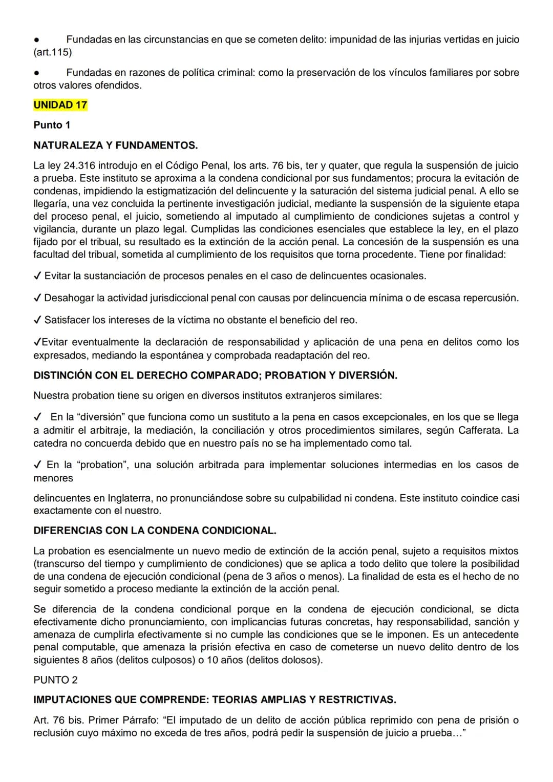 UNIDAD 1. INTRODUCCIÓN
PUNTO 1
Derecho Penal: Denominación. Definición y contenido. Caracteres. El Derecho Penal como parte del
ordenamiento