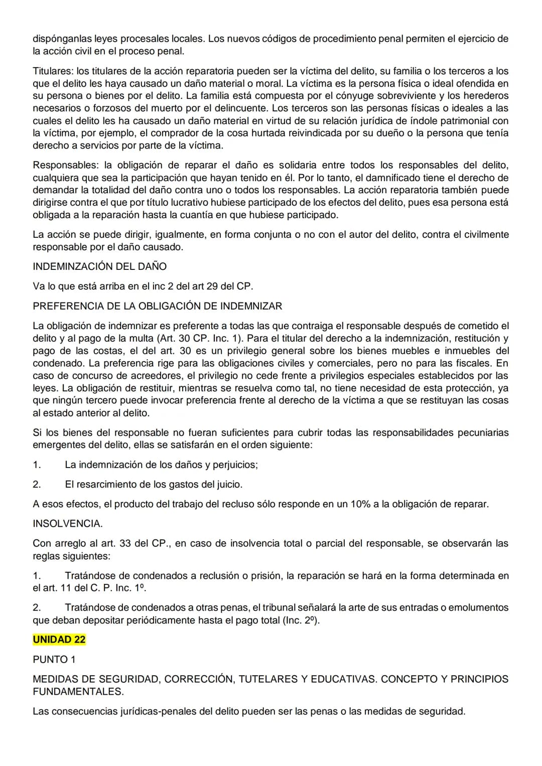 UNIDAD 1. INTRODUCCIÓN
PUNTO 1
Derecho Penal: Denominación. Definición y contenido. Caracteres. El Derecho Penal como parte del
ordenamiento