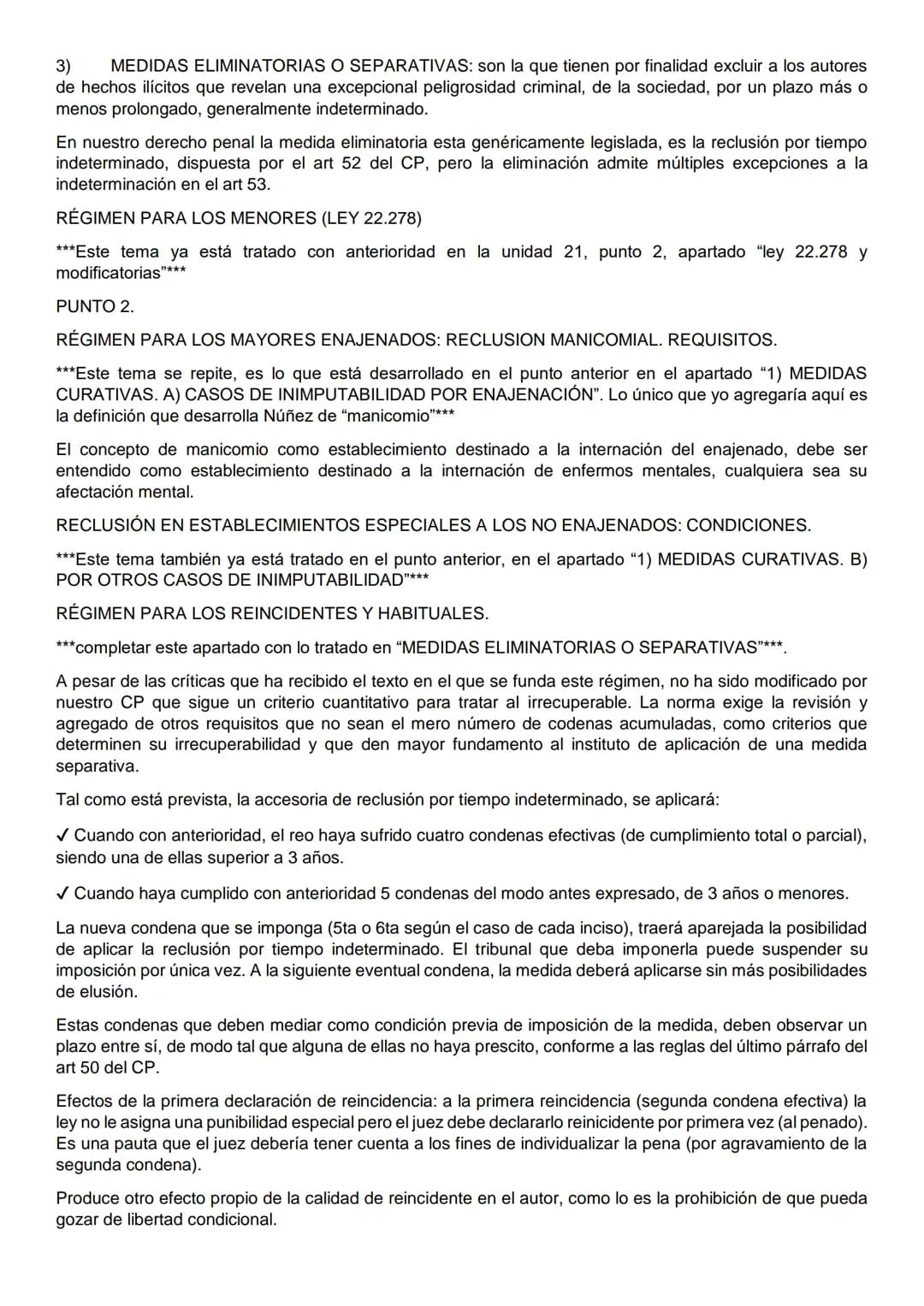 UNIDAD 1. INTRODUCCIÓN
PUNTO 1
Derecho Penal: Denominación. Definición y contenido. Caracteres. El Derecho Penal como parte del
ordenamiento