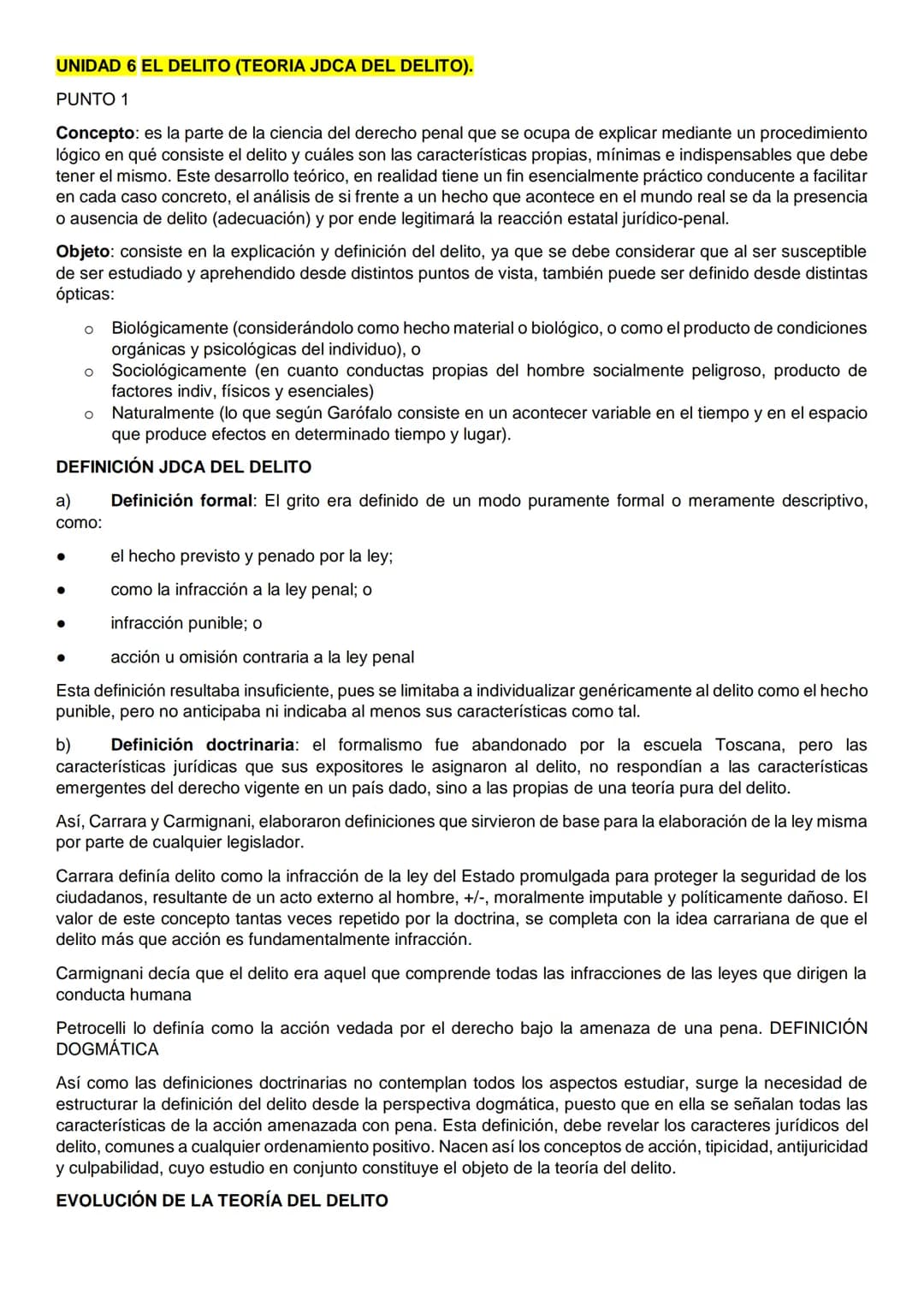 UNIDAD 1. INTRODUCCIÓN
PUNTO 1
Derecho Penal: Denominación. Definición y contenido. Caracteres. El Derecho Penal como parte del
ordenamiento
