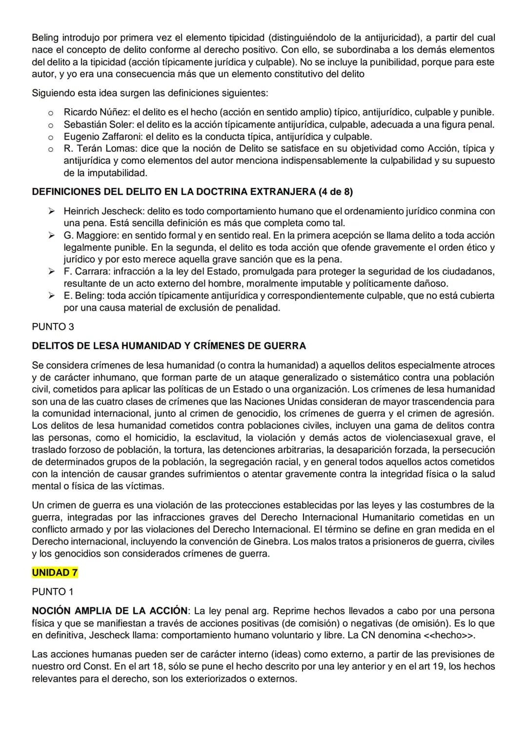 UNIDAD 1. INTRODUCCIÓN
PUNTO 1
Derecho Penal: Denominación. Definición y contenido. Caracteres. El Derecho Penal como parte del
ordenamiento