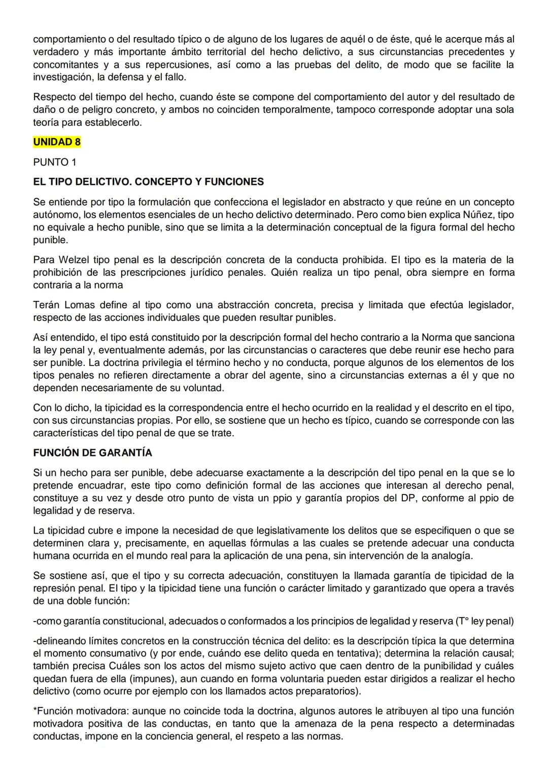 UNIDAD 1. INTRODUCCIÓN
PUNTO 1
Derecho Penal: Denominación. Definición y contenido. Caracteres. El Derecho Penal como parte del
ordenamiento