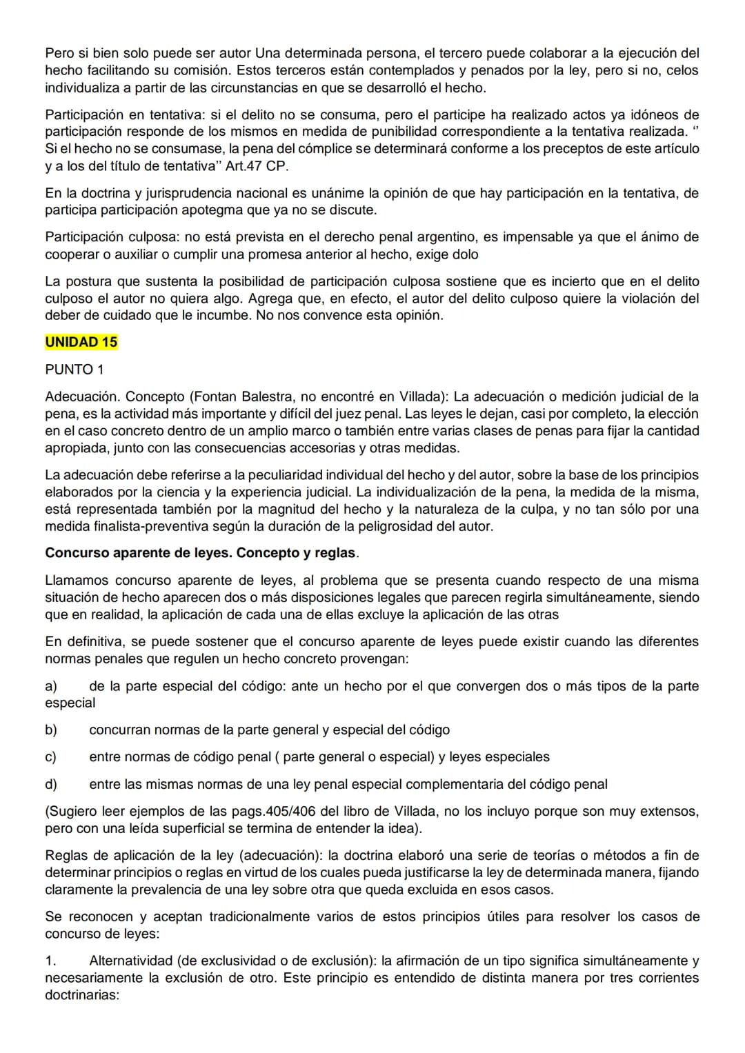 UNIDAD 1. INTRODUCCIÓN
PUNTO 1
Derecho Penal: Denominación. Definición y contenido. Caracteres. El Derecho Penal como parte del
ordenamiento