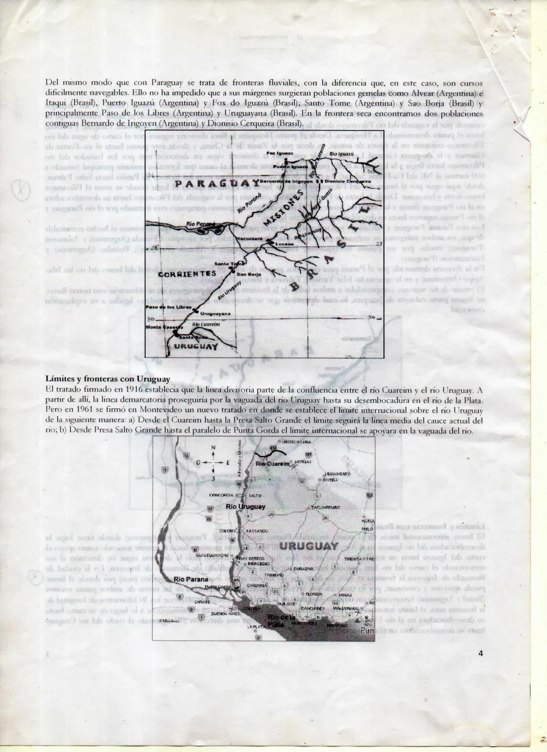 ## Límites y fronteras con Bolivia
Frontera
Hay escasa relación entre los países contiguos debido a diferencias de
índole político que se i
