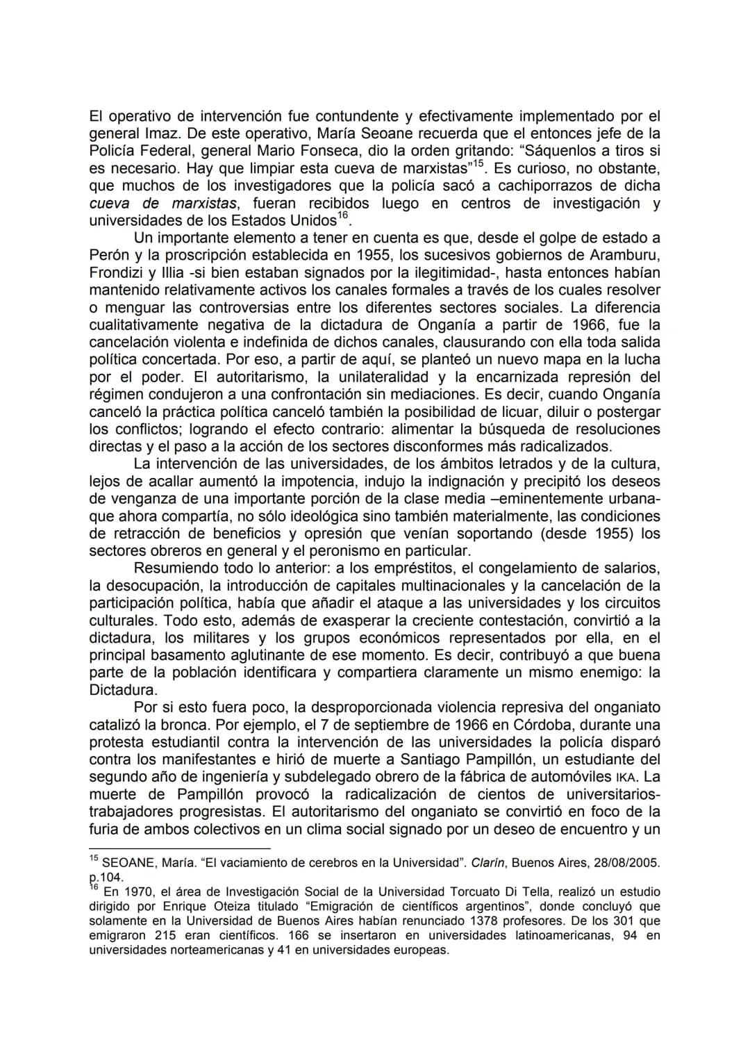 CORDOBAZO: ESTUDIANTES UNIVERSITARIOS Y OBREROS
UNIDOS CONTRA LA DICTADURA.
1966-1969.
THE CORDOBAZO: UNIVERSITY STUDENT AND WORKERS
JOINED