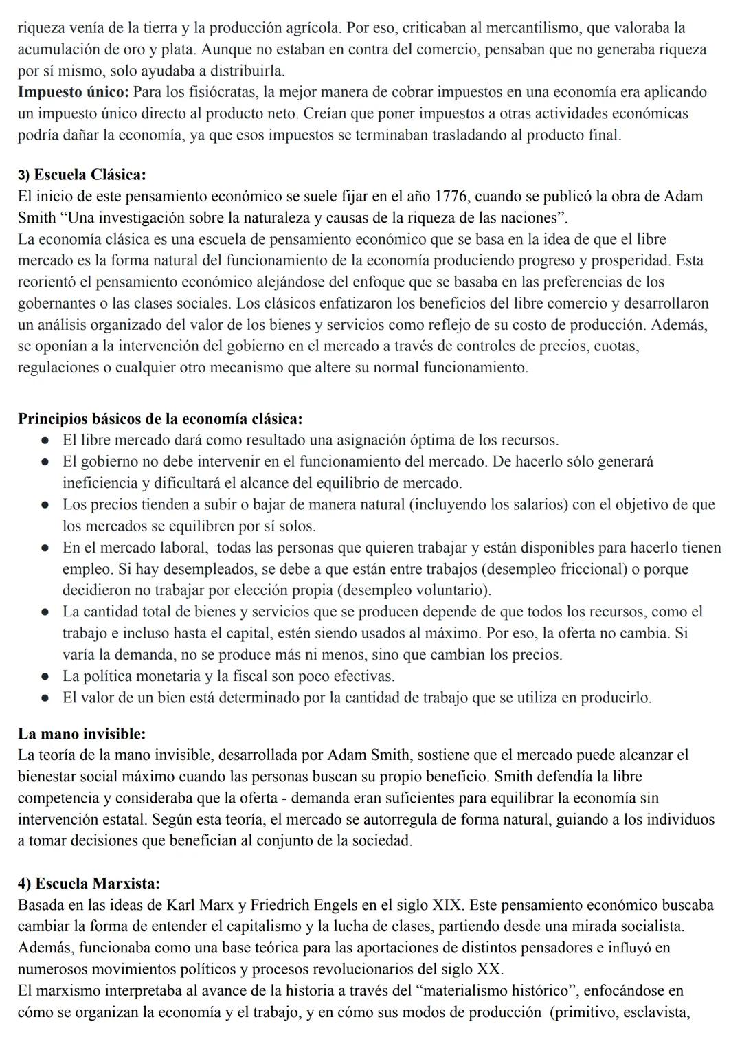 1) Escuela Mercantilista:
Trabajo practico Economía Política
La evolución del pensamiento económico
Se desarrolló entre el siglo XVI y princ
