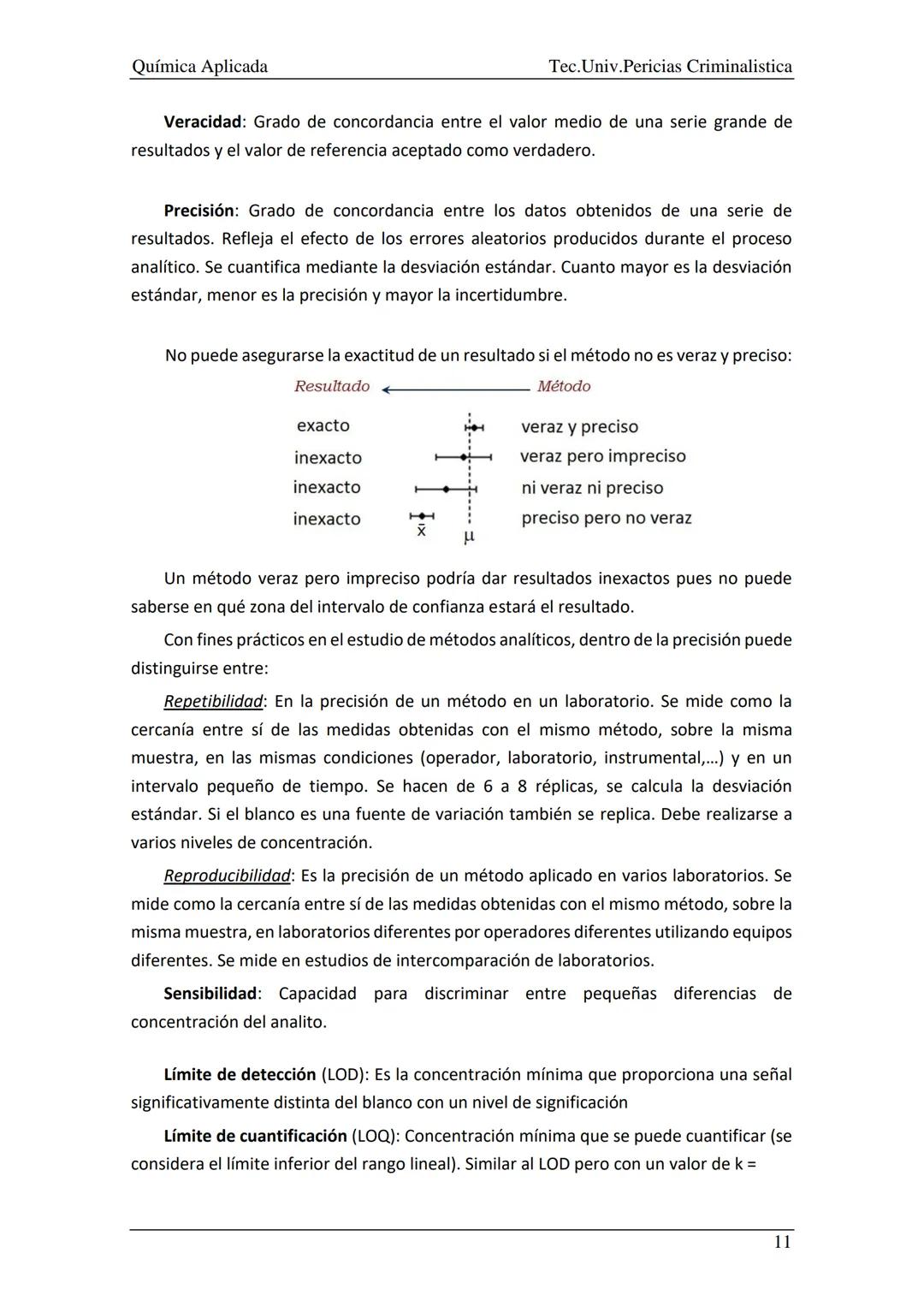 Química Aplicada
Tec. Univ.Pericias Criminalistica
Introducción a los Métodos de Analisis
Contenidos para tener en cuenta
1. Concepto y rele