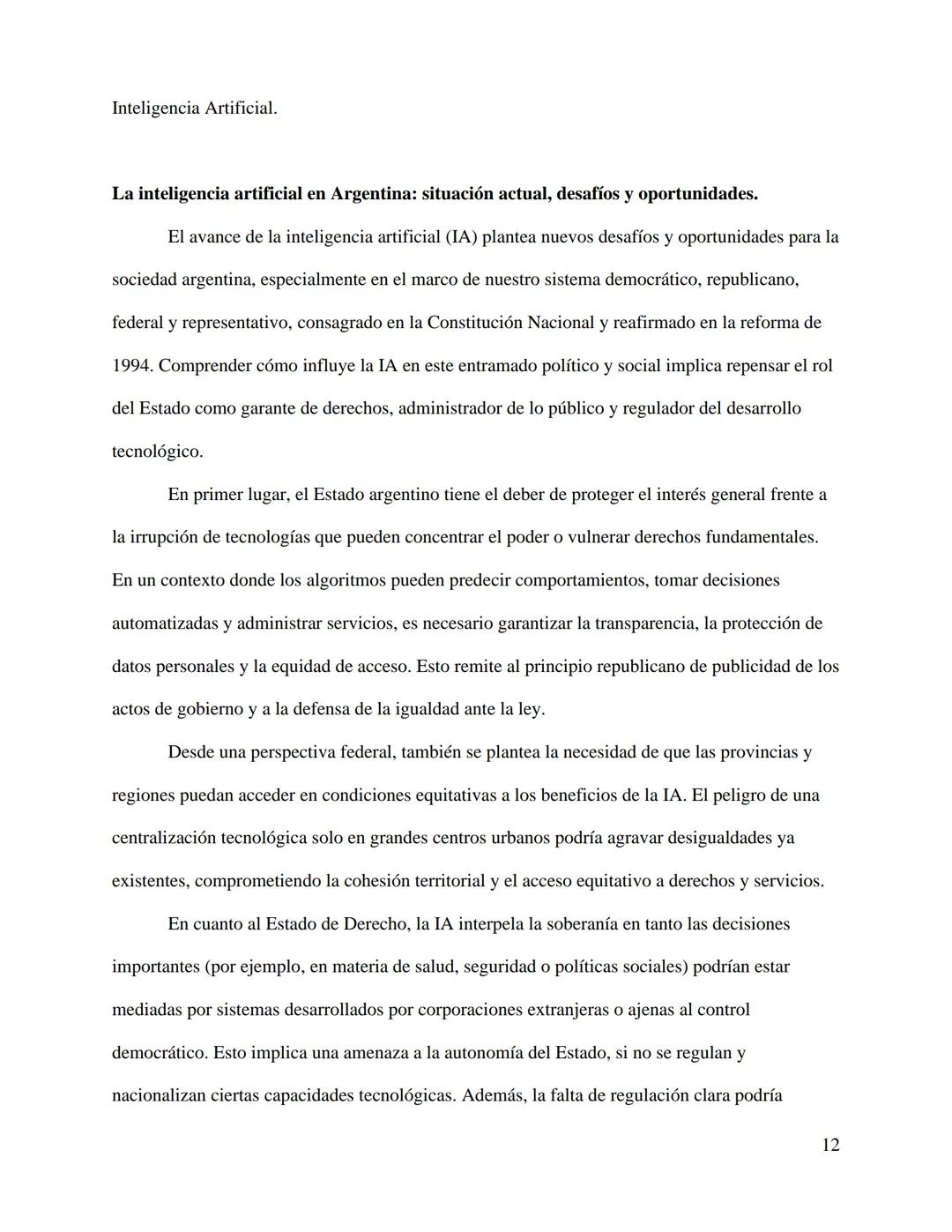 Inteligencia Artificial.
Inteligencia Artificial y Estado de Derecho.
Palacios Jazmín, Rodriguez Sofía, Torres Thomas, Rivarola Lautaro.