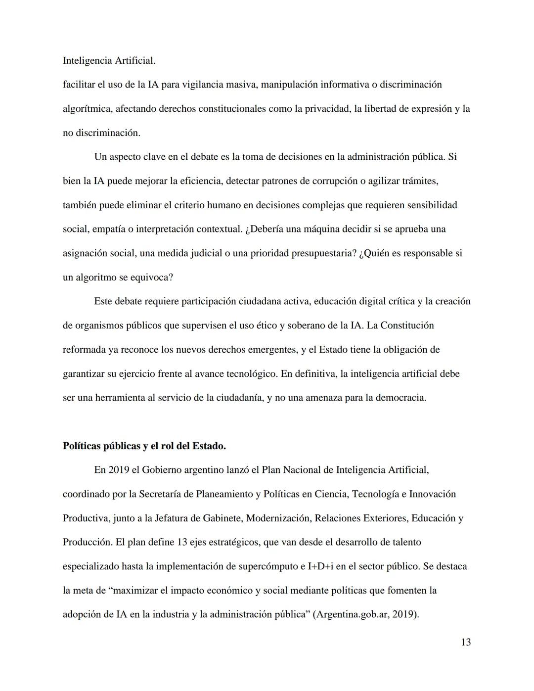 Inteligencia Artificial.
Inteligencia Artificial y Estado de Derecho.
Palacios Jazmín, Rodriguez Sofía, Torres Thomas, Rivarola Lautaro.