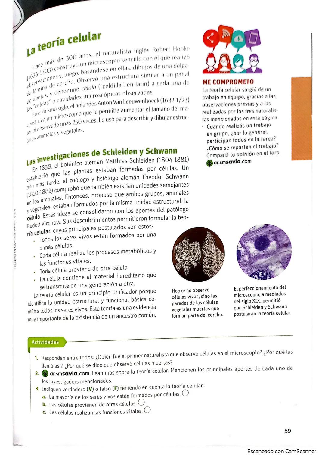 # La célula: unidad estructural y funcional
3
Amplía tu mirada
Todos los seres vivos, por más diferentes que sean, están formados por cél