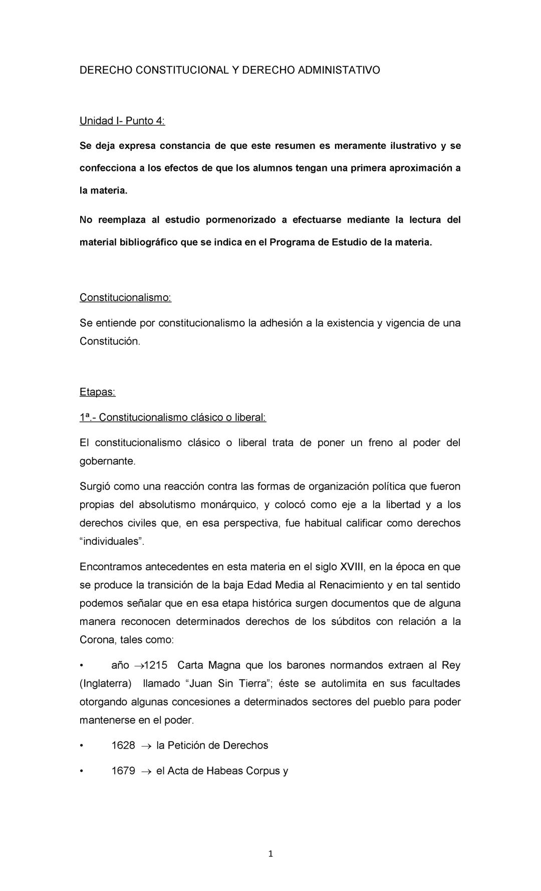 DERECHO CONSTITUCIONAL Y DERECHO ADMINISTRATIVO:
Se deja expresa constancia de que este resumen es meramente ilustrativo y se
confecciona a