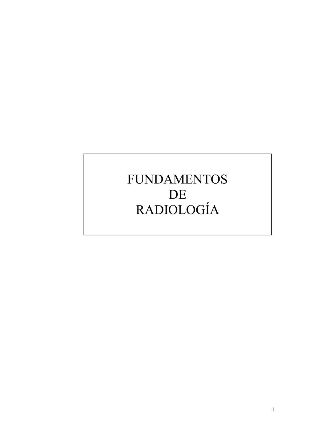 Fundamentos de radiología