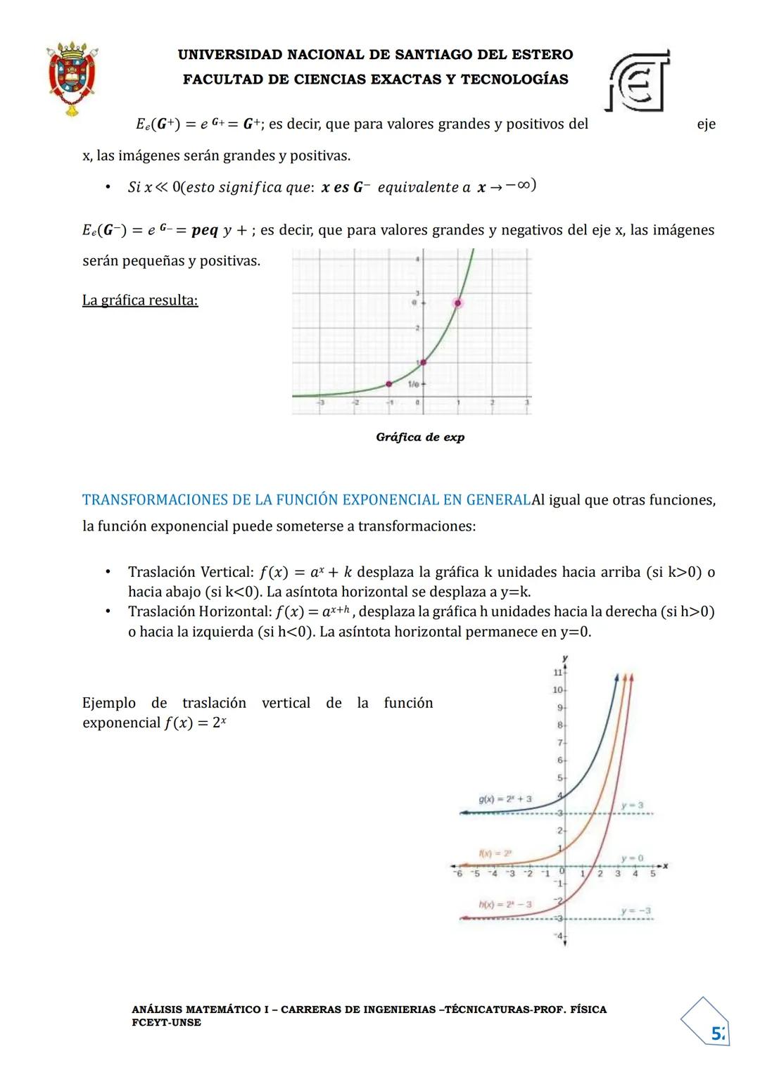UNIVERSIDAD NACIONAL DE SANTIAGO DEL ESTERO
FACULTAD DE CIENCIAS EXACTAS Y TECNOLOGÍAS
DEPARTAMENTO ACADÉMICO DE MATEMÁTICA
ANÁLISIS MATEMÁT